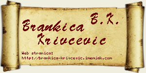 Brankica Krivčević vizit kartica